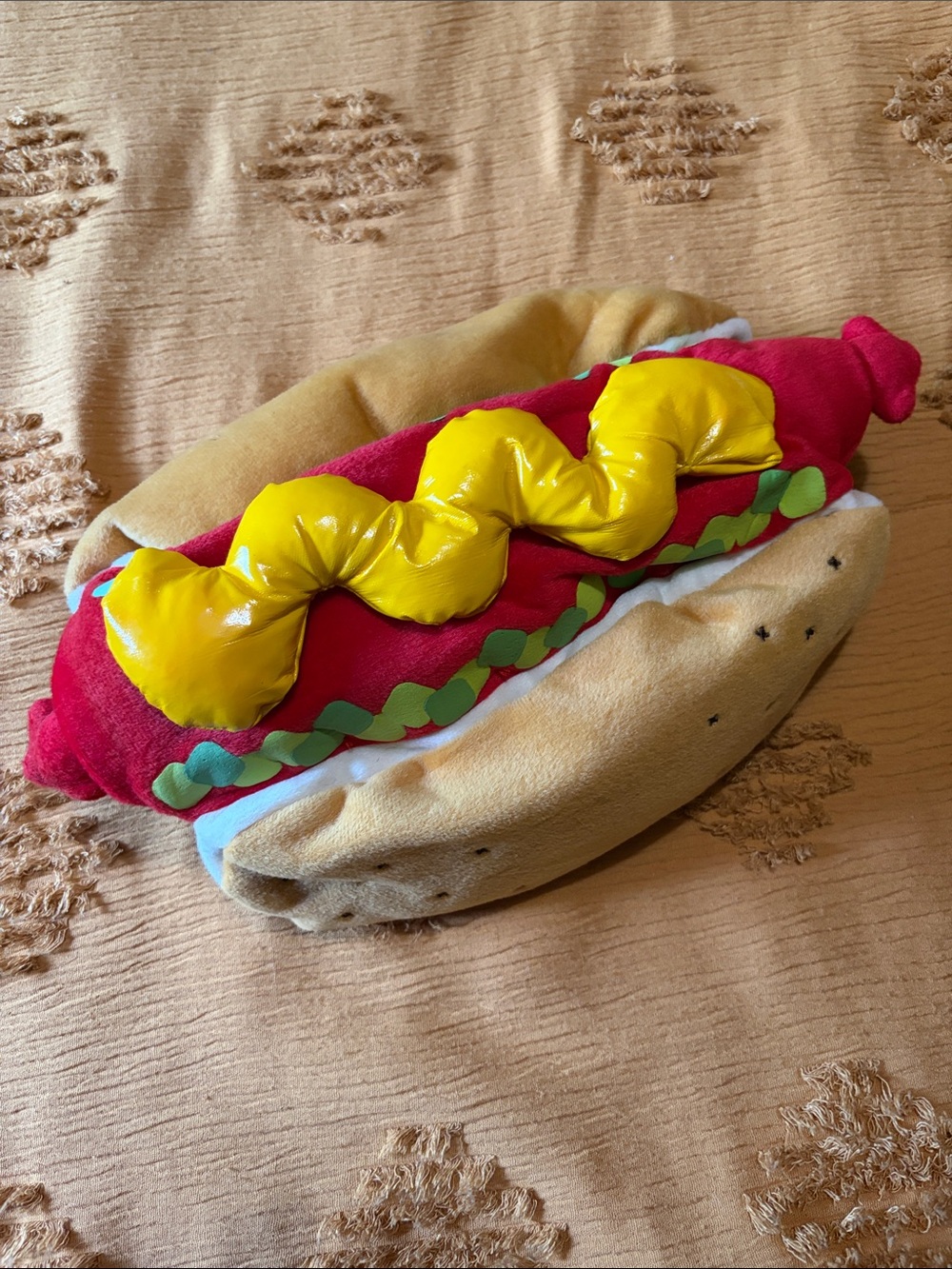 Hyde and eek! Hot dog costume for dogs size small. LED light up mustard!